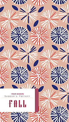 꽃 패턴 일러스트 나뭇잎 사람없음 갈색 가을 플라워패턴 국내일러스트 AI파일 식물 계절 컬러 잎 무늬 파일형식 벡터