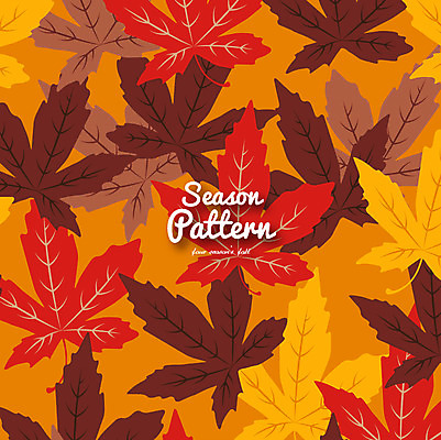 단풍 낙엽 패턴 일러스트 나뭇잎 사람없음 갈색 가을 국내일러스트 AI파일 계절 컬러 잎 무늬 파일형식 벡터