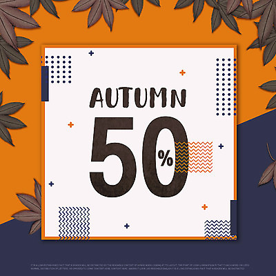 PSD 편집이미지 단풍 나뭇잎 사각프레임 사람없음 숫자 세일 물방울무늬 가을 50% 지그재그 이미지편집 문자 계절 잎 무늬 프레임 사각형 퍼센트 파일형식