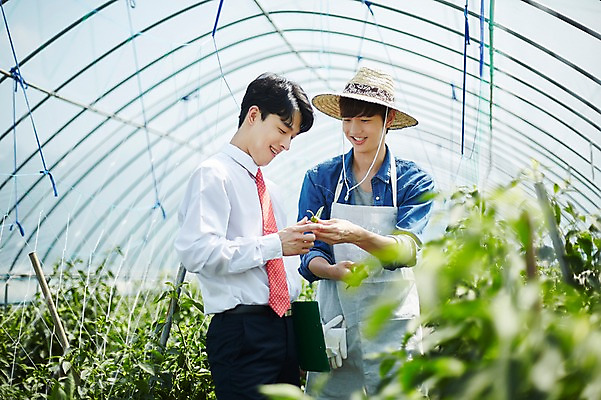 포토 JPG 남자 밭 농업 사진 고추 실내 서기 미소 상반신 20대 성인 두명 앞모습 옆모습 아웃포커스 농사 한국인 수확 추수 농촌 시골 농부 귀농 비닐하우스 고추밭 밭일 남자만 성인남자만 소상공인 청년농부 국내포토 양주시 직업 산업 뷰포인트 채소 모션 촬영기법 표정 사람 동양인 청년 내부 경제 상인 경기도 성인만 파일형식