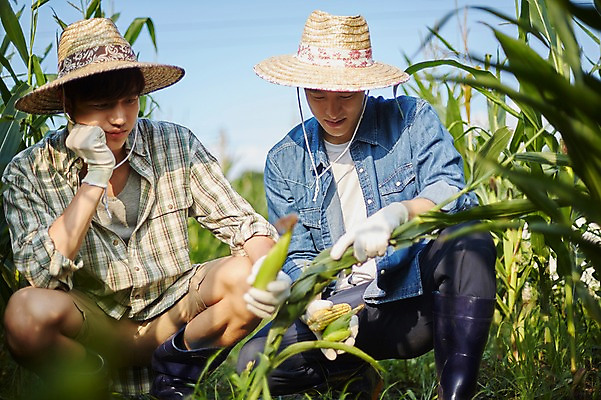 포토 JPG 주간 남자 농업 사진 옥수수 들기 앉기 상반신 20대 성인 야외 두명 앞모습 아웃포커스 친구 농사 한국인 농촌 시골 농부 고민 귀농 옥수수밭 성인남자만 청년농부 국내포토 양주시 자연요소 직업 감정 산업 뷰포인트 밭 관계 모션 곡류 촬영기법 사람 동양인 청년 경기도 남자만 성인만 파일형식