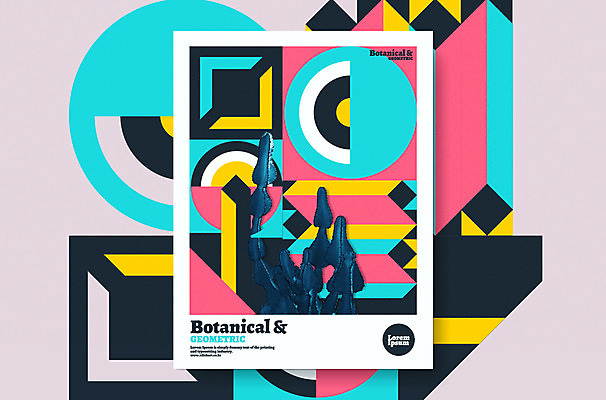 도형 편집 포스터 백그라운드 그래픽백그라운드 일러스트 선인장 사람없음 그래픽 컬러풀 기하학 지오메트릭 보테니컬아트 국내일러스트 AI파일 식물 컬러 무늬 파일형식 벡터