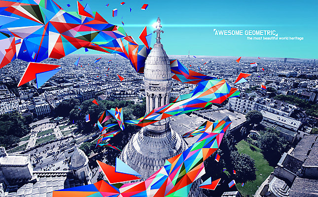 PSD 편집 유럽 포스터 조각 고건축 일러스트 사람없음 관광지 컬러풀 성당 프랑스 파리_프랑스 첨탑 사크레쾨르대성당 폴리곤 지오메트릭 로우폴리 국내일러스트 건축물 나라 컬러 여행 종교건축 탑 파일형식