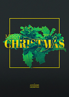 PSD 영어 꽃 크리스마스 겨울 일러스트 타이포그라피 사람없음 사각형 지오메트릭 국내일러스트 도형 식물 문자 계절 기념일 파일형식