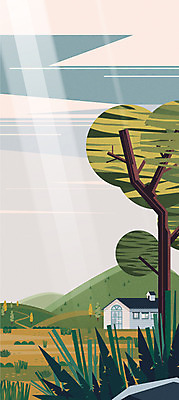 나무 건축 백그라운드 일러스트 자연 산 주택 초원 사람없음 정원 가을 가을배경 국내일러스트 AI파일 식물 계절 건물 생태계 파일형식 벡터 가을_계절