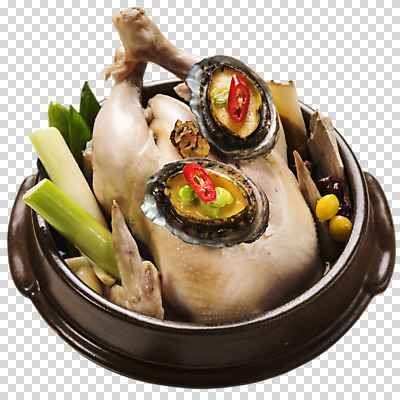 편집 편집이미지 한식 여름음식 사람없음 뚝배기 전복 삼계탕 파 PNG 편집소스 제철음식 음식 채소 어패류 보양식 제철 파일형식 여름_계절