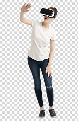 전신 편집 편집이미지 응시 여자 한명 서기 20대 성인 앞모습 만지기 한국인 PNG 가상현실 성인여자한명만 오큘러스 편집소스 VR기기 1 시선 뷰포인트 모션 사람 동양인 청년 기계 여자한명만 성인여자만 파일형식