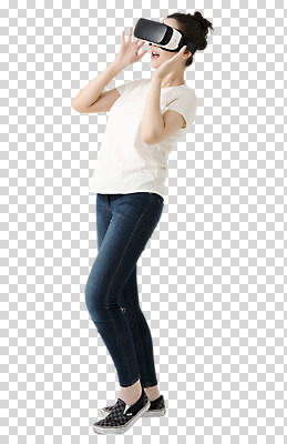 전신 편집 편집이미지 여자 한명 서기 20대 성인 옆모습 놀람 한국인 PNG 가상현실 성인여자한명만 오큘러스 편집소스 VR기기 1 감정 뷰포인트 모션 표정 사람 동양인 청년 기계 여자한명만 성인여자만 파일형식