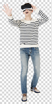 전신 편집 편집이미지 응시 남자 한명 서기 20대 성인 앞모습 만지기 한국인 PNG 가상현실 성인남자한명만 오큘러스 편집소스 VR기기 1 시선 뷰포인트 모션 사람 동양인 청년 기계 남자한명만 성인남자만 파일형식