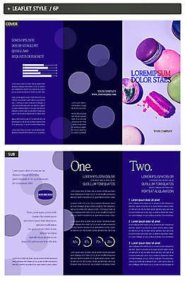 템플릿 표지디자인 표지 ZIP 내지 리플렛 패턴 3단접지 그래프 팜플렛 사람없음 원형 겹침 마카롱 인디자인 INDD 이미지템플릿 도형 무늬 디저트 파일형식