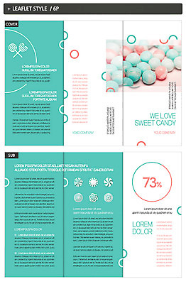 도형 템플릿 표지디자인 표지 ZIP 내지 리플렛 3단접지 그래프 막대사탕 사탕 팜플렛 사람없음 원형 인디자인 INDD 이미지템플릿 디저트 파일형식