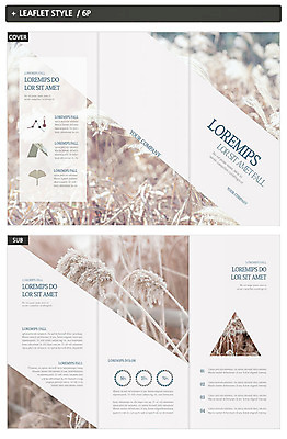 템플릿 표지디자인 표지 ZIP 내지 리플렛 3단접지 갈대 팜플렛 사람없음 가을 서리 인디자인 INDD 이미지템플릿 식물 계절 파일형식