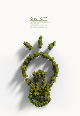 PSD 나무 편집 편집이미지 전구 사람없음 초록색 3D 그린에너지 디지털합성 환경보전 에코 친환경 합성 편집3D 식물 컬러 환경 에너지 사회이슈 파일형식