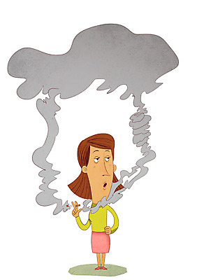 전신 PSD 여자 일러스트 흡연 담배 건강 한명 성인 연기 담배연기 중독 성인여자한명만 국내일러스트 1 사람 여자한명만 성인여자만 파일형식