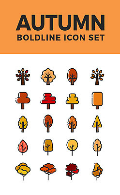 나무 아이콘 단풍 단풍나무 나뭇잎 사람없음 세트 가을 은행잎 웹아이콘 은행나무 2D아이콘 AI파일 식물 계절 잎 파일형식 벡터