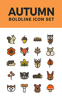 아이콘 열매 곰 사슴 나뭇잎 사람없음 세트 버섯 가을 다람쥐 통나무 여우 웹아이콘 부엉이 도토리 너구리 고슴도치 청설모 2D아이콘 AI파일 나무 식물 동물 계절 잎 포유류 조류 견과류 설치류 파일형식 벡터