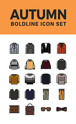 아이콘 패션 가방 바지 나비넥타이 사람없음 세트 선글라스 점퍼 코트 가을 남성복 카디건 니트 웹아이콘 2D아이콘 AI파일 잡화 옷 계절 안경 상의 하의 넥타이 외투 파일형식 벡터