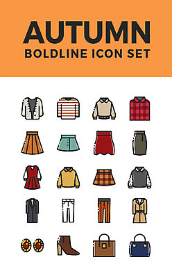 아이콘 원피스 패션 구두 셔츠 남방 가방 바지 사람없음 세트 치마 귀걸이 코트 가을 트렌치코트 여성복 카디건 블라우스 웹아이콘 2D아이콘 AI파일 잡화 옷 계절 신발 상의 장신구 하의 외투 파일형식 벡터