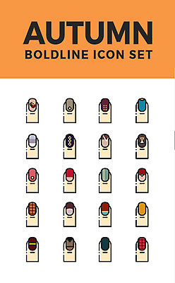 아이콘 사람없음 세트 가을 네일아트 손톱 매니큐어 웹아이콘 2D아이콘 AI파일 손 계절 뷰티 화장품 파일형식 벡터