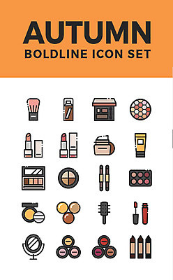 아이콘 사람없음 세트 화장 뷰티 거울 립스틱 화장용품 가을 눈썹 크림 립글로스 웹아이콘 아이섀도 메이크업브러쉬 팩트 2D아이콘 AI파일 계절 얼굴 화장품 붓 미용용품 파일형식 벡터