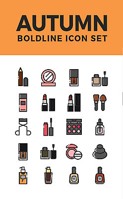 아이콘 사람없음 세트 화장 립스틱 화장용품 가을 매니큐어 립글로스 웹아이콘 클렌징 뷰러 리무버 메이크업브러쉬 앰플 팩트 2D아이콘 AI파일 계절 뷰티 청결 화장품 붓 미용용품 파일형식 벡터