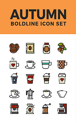 아이콘 커피 사람없음 세트 원두 가을 하트 커피메이커 웹아이콘 빨대컵 카카오 핸드드립 2D아이콘 AI파일 모양 계절 음료 커피용품 파일형식 벡터