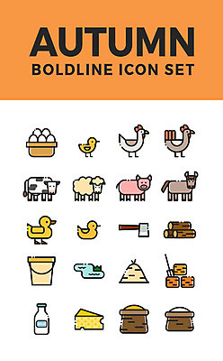 아이콘 치즈 곡류 오리 사람없음 세트 농장 계란 우유 가을 닭 양 말_동물 돼지 건초 양동이 젖소 통나무 웹아이콘 도끼 수탉 암탉 2D아이콘 AI파일 나무 계절 농업 포유류 조류 유제품 알 소 암컷 수컷 파일형식 벡터