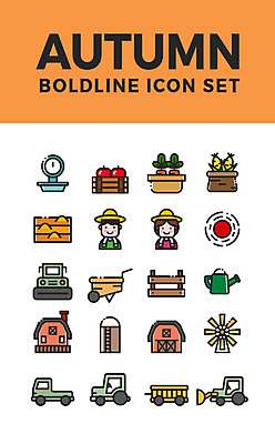 아이콘 주택 저울 옥수수 사람없음 세트 상자 태양 농장 수레 트럭 가을 사과 농부 농기구 웹아이콘 자루 트랙터 조리개 2D아이콘 AI파일 자연요소 직업 계절 농업 과일 자동차 곡류 건물 카트 농기계 특수차량 파일형식 벡터