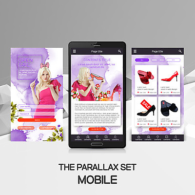 PSD 서양인 템플릿 여자 꽃 구두 웹템플릿 모바일 20대 성인 두명 스마트폰 쇼핑 세일 가을 모바일템플릿 모바일웹 성인여자만 패럴렉스 이미지템플릿 외국인 식물 계절 신발 사람 청년 핸드폰 스마트기기 여자만 성인만 파일형식