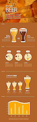 일러스트 그래프 맥주 병맥주 사람없음 인포그래픽 보리 맥주잔 맥주병 흑맥주 국내일러스트 AI파일 술잔 술병 곡류 주류 파일형식 벡터