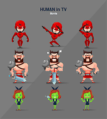 전신 캐릭터 여자 남자 일러스트 여러명 성인 세트 영화 방송 영웅 슈퍼히어로 폴리곤 일러캐릭터 AI파일 다수 문화예술 사람 파일형식 벡터