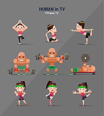 전신 캐릭터 여자 남자 몸매관리 일러스트 요가 근육 여러명 성인 세트 운동 헬스 역기 방송 에어로빅 벤치프레스 폴리곤 필라테스 스쿼트 일러캐릭터 AI파일 웰빙 다수 다이어트 건강 사람 운동기구 춤 파일형식 벡터 운동자세