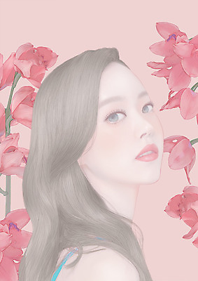 PSD 여자 꽃 일러스트 한명 상반신 20대 성인 뷰티 한국인 감성 파스텔 의료성형뷰티 성인여자한명만 국내일러스트 식물 1 컨셉 학용품 사람 동양인 청년 여자한명만 성인여자만 파일형식