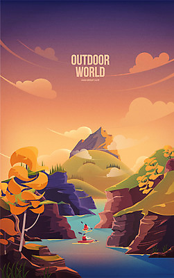 나무 계절 스포츠 여행 백그라운드 일러스트 자연 레저 아웃도어 풍경 두명 강 노을 절벽 가을 카누 가을배경 국내일러스트 AI파일 자연요소 식물 사람 수상스포츠 생태계 파일형식 벡터 가을_계절