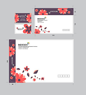 템플릿 꽃 명함 명함템플릿 서류봉투 편지봉투 사람없음 세트 패키지 봉투템플릿 우편봉투 비즈디자인 봉투디자인 이미지템플릿 AI파일 식물 봉투 편지 우편물 파일형식 벡터