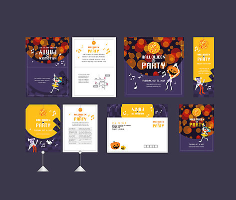 템플릿 배너템플릿 이벤트 사람없음 세트 파티 할로윈 현수막 전단 엽서 초대장 약도 잭오랜턴 소봉투 행사세트 행사템플릿 AI파일 배너 지도 편지봉투 카드_감사 편지 홍보물 파일형식 벡터