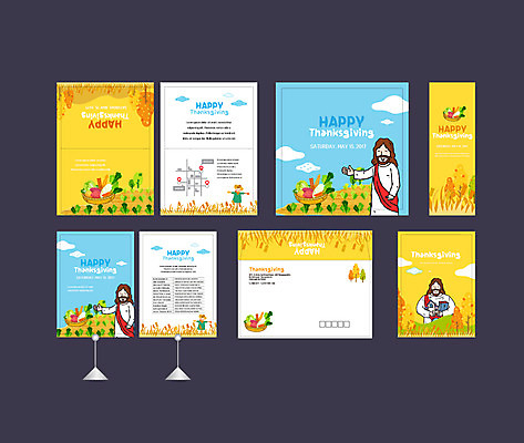 템플릿 배너템플릿 남자 기독교 채소 이벤트 성인 세명 세트 현수막 전단 엽서 초대장 약도 추수감사절 소봉투 행사세트 행사템플릿 AI파일 배너 종교 지도 편지봉투 카드_감사 사람 편지 홍보물 파일형식 벡터