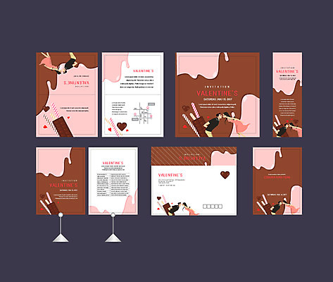 템플릿 커플 배너템플릿 여자 남자 발렌타인데이 이벤트 여러명 성인 세트 초콜릿 현수막 전단 엽서 초대장 약도 소봉투 행사세트 행사템플릿 AI파일 배너 다수 지도 관계 데이이벤트 디저트 편지봉투 카드_감사 사람 편지 홍보물 파일형식 벡터