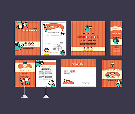 템플릿 배너템플릿 여자 남자 어린이 이벤트 여러명 세트 운동 야구 글러브 현수막 야구공 전단 엽서 초대장 약도 소봉투 행사세트 행사템플릿 AI파일 배너 스포츠용품 장갑 다수 지도 공 편지봉투 카드_감사 건강 사람 구기 야구용품 편지 홍보물 파일형식 벡터