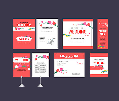 템플릿 배너템플릿 결혼 꽃무늬 이벤트 사람없음 세트 현수막 전단 청첩장 엽서 초대장 약도 소봉투 행사세트 행사템플릿 AI파일 배너 꽃 지도 무늬 편지봉투 카드_감사 편지 홍보물 파일형식 벡터