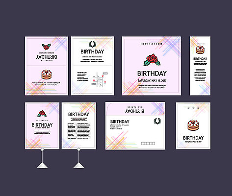 템플릿 배너템플릿 꽃 이벤트 사람없음 세트 케이크 현수막 생일 전단 엽서 초대장 생일축하 약도 소봉투 행사세트 행사템플릿 AI파일 식물 배너 기념일 지도 디저트 편지봉투 카드_감사 축하 편지 홍보물 파일형식 벡터