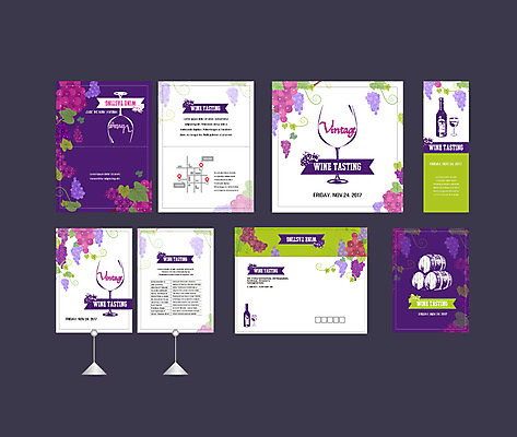 템플릿 배너템플릿 와인잔 포도 이벤트 사람없음 세트 와인 현수막 전단 엽서 초대장 약도 오크통 소봉투 행사세트 행사템플릿 AI파일 배너 지도 술잔 과일 편지봉투 카드_감사 주류 편지 홍보물 파일형식 벡터