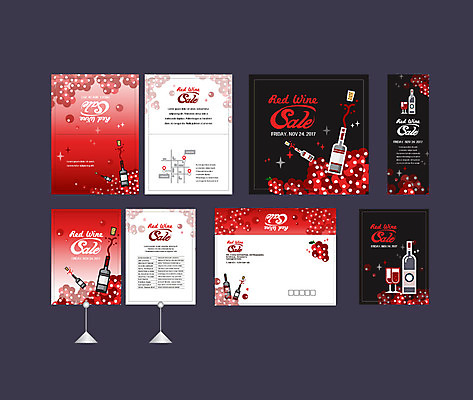 템플릿 배너템플릿 포도 이벤트 사람없음 세트 와인 현수막 레드와인 전단 엽서 초대장 약도 소봉투 행사세트 행사템플릿 AI파일 배너 지도 과일 편지봉투 카드_감사 주류 편지 홍보물 파일형식 벡터