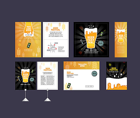 템플릿 배너템플릿 맥주 이벤트 사람없음 세트 축제 현수막 전단 엽서 초대장 약도 맥주축제 소봉투 행사세트 행사템플릿 AI파일 배너 지도 편지봉투 카드_감사 주류 편지 홍보물 파일형식 벡터