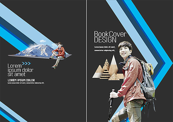PSD 템플릿 편집 표지디자인 북디자인 출판디자인 표지 남자 리플렛 여행 북커버 배낭 산 서기 웃음 앉기 팜플렛 20대 성인 두명 트래킹 한국인 등산복 등산스틱 성인남자만 이미지템플릿 옷 가방 모션 레저 표정 사람 동양인 청년 등산 등산용품 남자만 성인만 파일형식