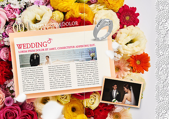 PSD 템플릿 편집 표지디자인 북디자인 커플 출판디자인 여자 남자 꽃 내지 신부 리플렛 신랑 결혼 북커버 팜플렛 여러명 상반신 20대 성인 한국인 반지 성인만 이미지템플릿 식물 다수 장신구 관계 사람 동양인 이벤트 청년 파일형식