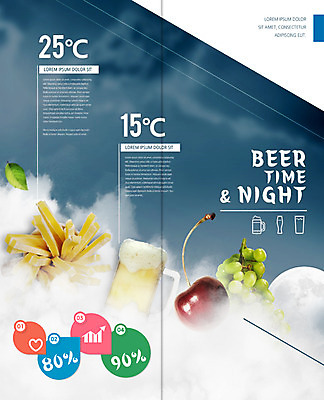 PSD 템플릿 편집 표지디자인 북디자인 출판디자인 내지 리플렛 2단접지 북커버 치즈 맥주 팜플렛 사람없음 체리 안주 청포도 맥주잔 온도 이미지템플릿 술잔 과일 포도 유제품 주류 파일형식