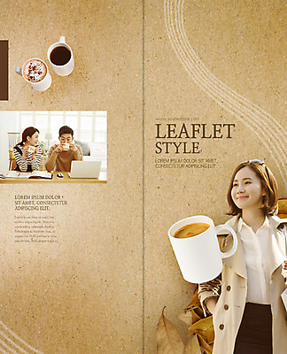 PSD 템플릿 편집 표지디자인 북디자인 커플 출판디자인 여자 표지 남자 커피 리플렛 낙엽 2단접지 북커버 팜플렛 상반신 20대 성인 세명 30대 한국인 머그컵 가을 트렌치코트 성인만 이미지템플릿 계절 음료 잎 관계 사람 동양인 청년 컵 장년 코트 파일형식