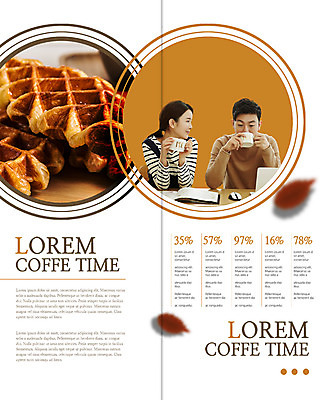 PSD 템플릿 편집 표지디자인 북디자인 커플 출판디자인 여자 남자 내지 커피 리플렛 낙엽 2단접지 북커버 팜플렛 상반신 20대 성인 두명 책 한국인 머그컵 마시기 가을 와플 성인만 이미지템플릿 계절 음료 잎 관계 모션 디저트 사람 동양인 청년 컵 파일형식