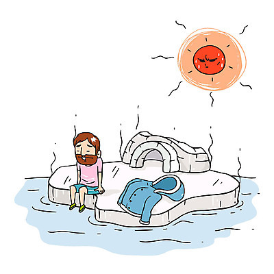 남자 바다 일러스트 한명 앉기 성인 태양 재킷 더위 빙하 지구온난화 이글루 국내일러스트 AI파일 자연요소 1 모션 날씨 사람 외투 기후변화 파일형식 벡터